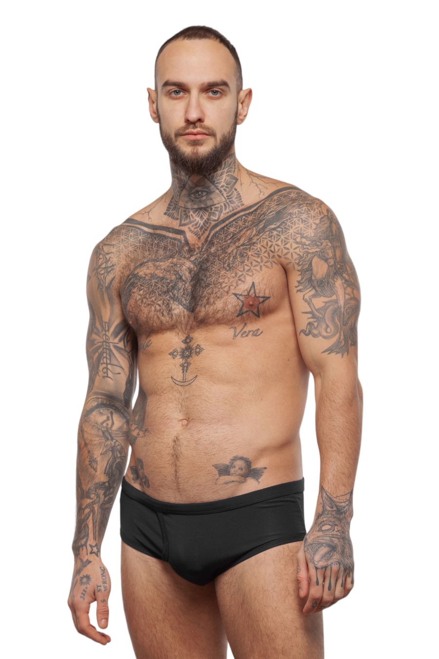 Set Man&Woman Modal Black Труси тканина modal