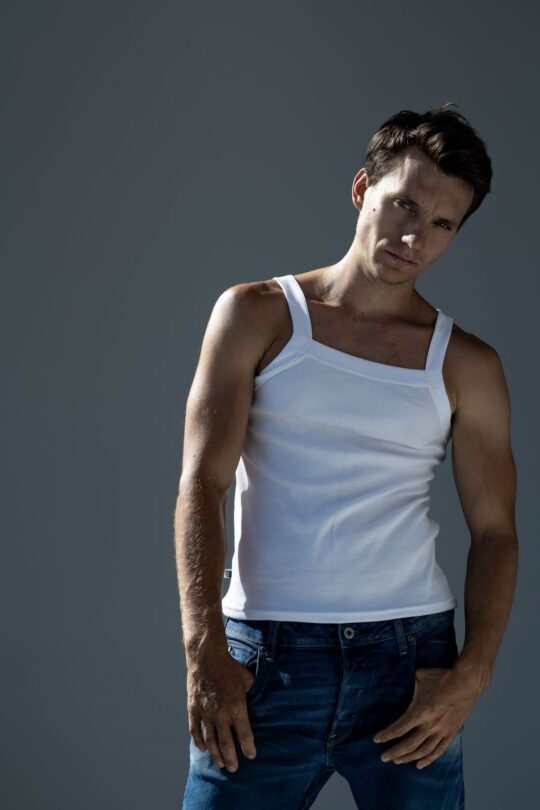 Майка рубчик біла