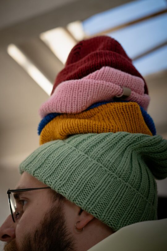 В'язана Шапка з вовни мериносу