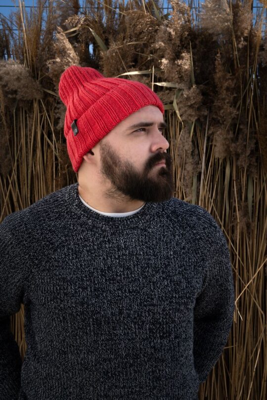 В'язана Шапка з вовни мериносу