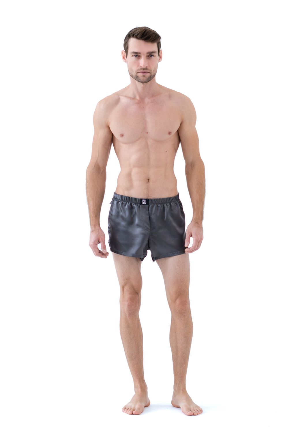 Boxers Mulberry Silk 100% Gray Boxers Mulberry Silk 100% Gray