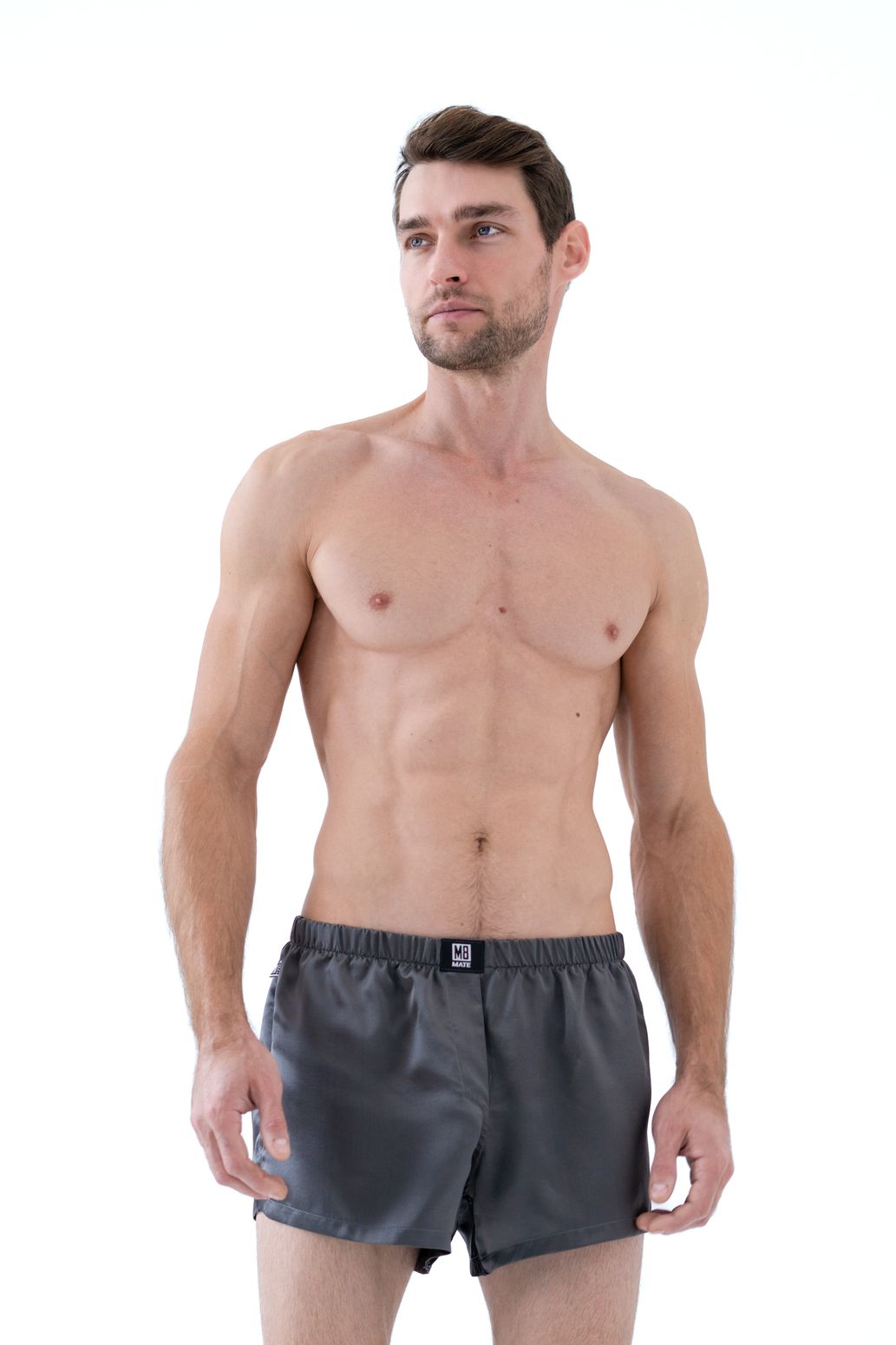Boxers Mulberry Silk 100% Gray Boxers Mulberry Silk 100% Gray