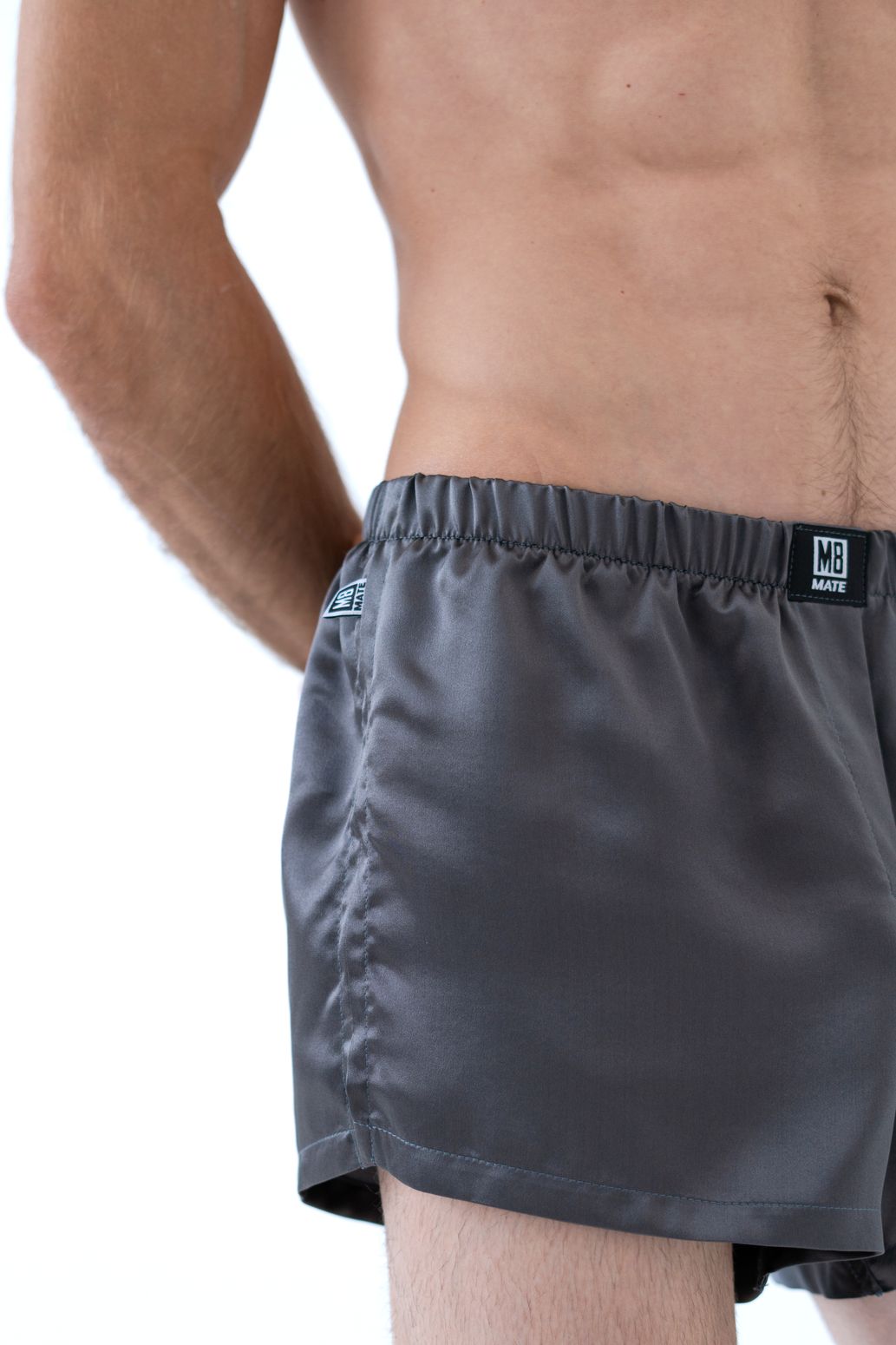 Boxers Mulberry Silk 100% Gray Boxers Mulberry Silk 100% Gray