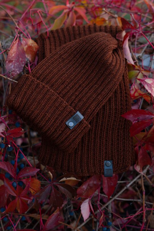 Комплект В’язаний шарф та шапка