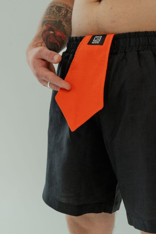 Boxers-Shorts Black Hemp