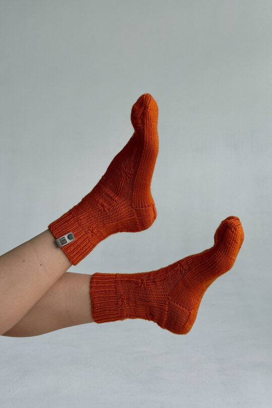 Шкарпетки в'язані  гірчиця 2026