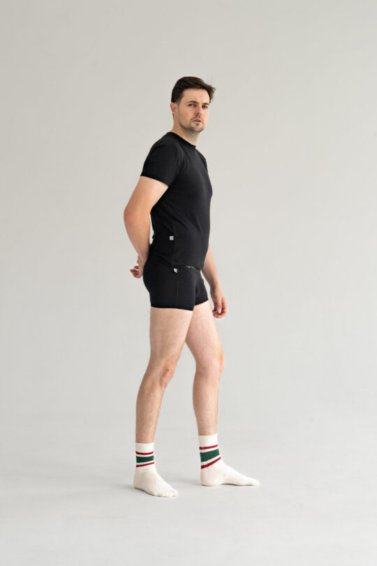 Suit t-shirt&Boxers Same Modal Black