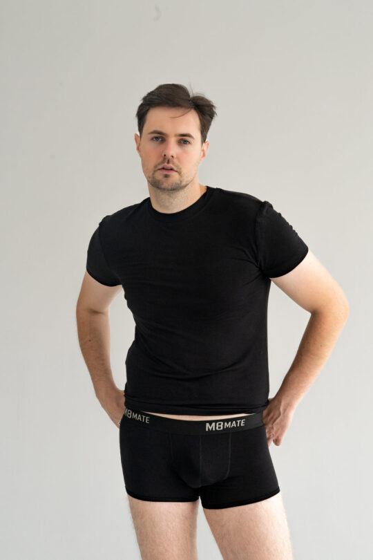 Suit t-shirt&Boxers Same Modal Black