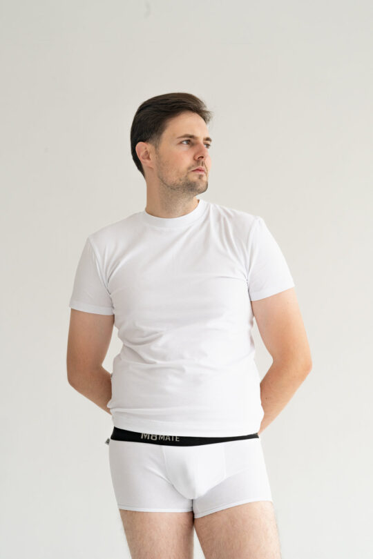 Suit t-shirt&Boxers Same White