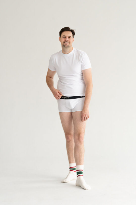 Suit t-shirt&Boxers Same White