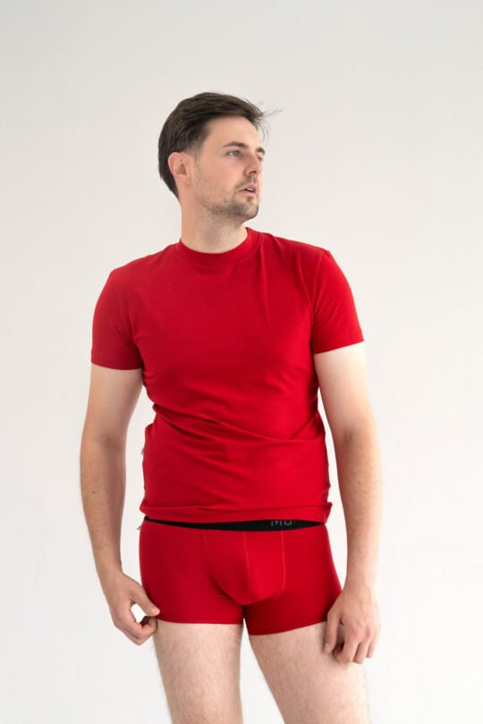 Suit t-shirt&Boxers Same Red